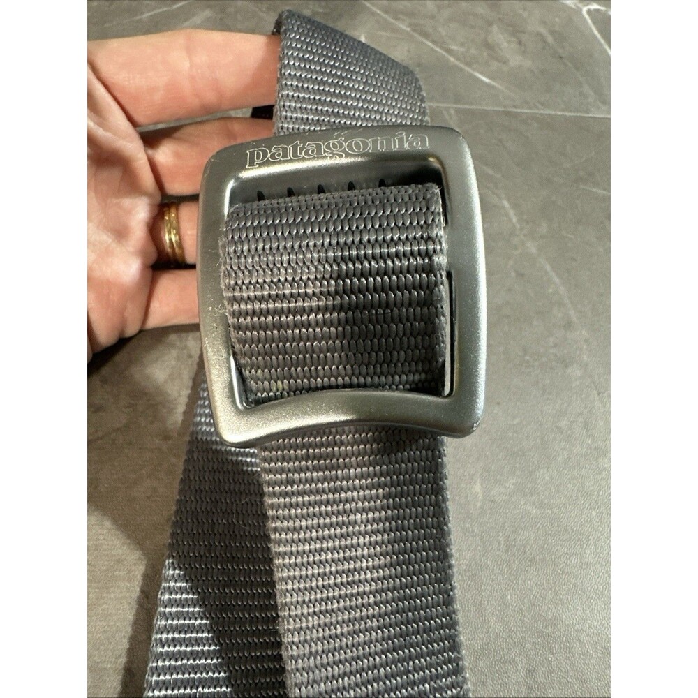 Patagonia Tech Web Nylon Belt 45โ Gray Silver Belt One Size Fits Most Adjustable